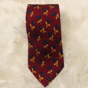 Ermenegildo Zegna red floral silk Tie